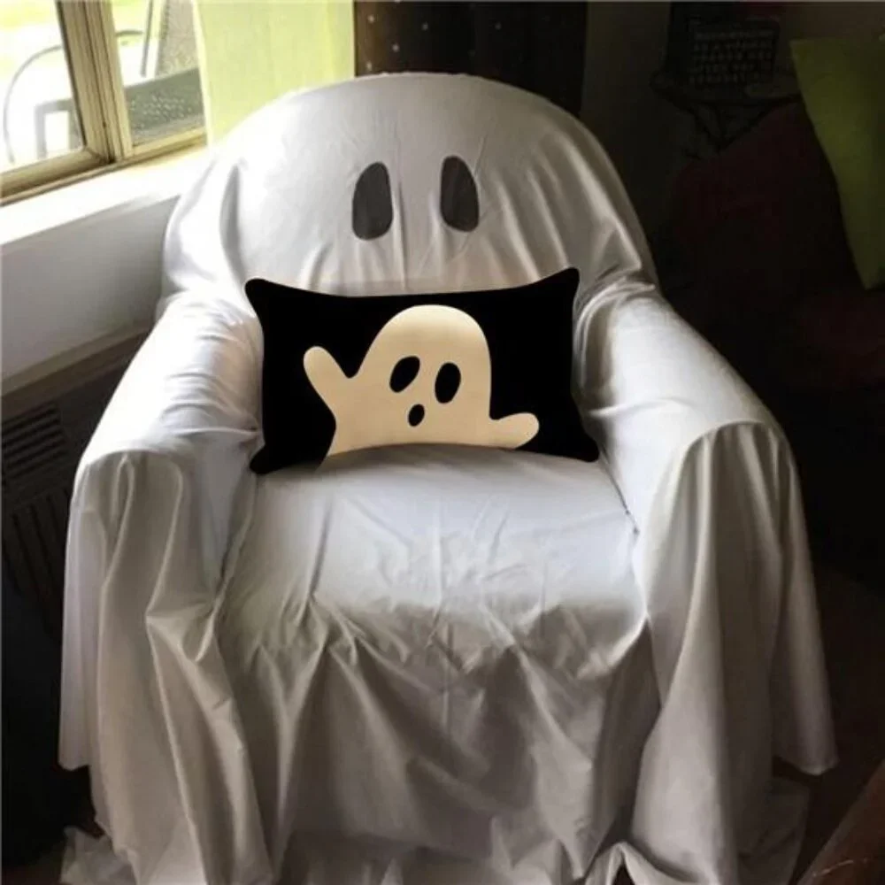 Halloween Pillow Cover 12x20 Ghost Pillow Covers Outdoor Halloween Decorations